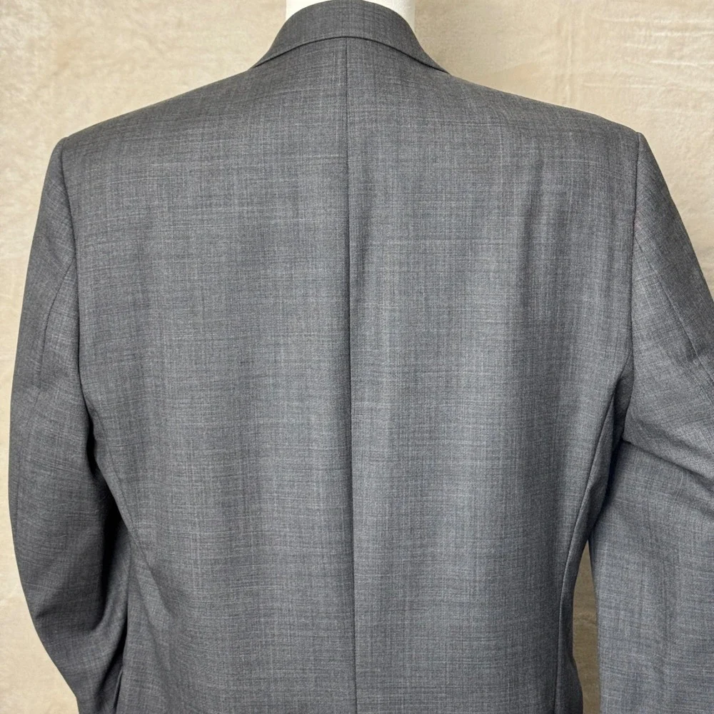 Lauren Ralph Lauren Mens Grey‎ 100% Wool Two Button Classic Sport Coat Size 42L